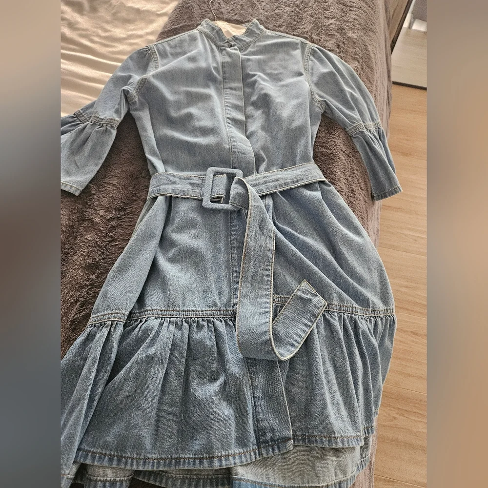 FARM Rio Denim Blue Dress - Picture 1 of 4